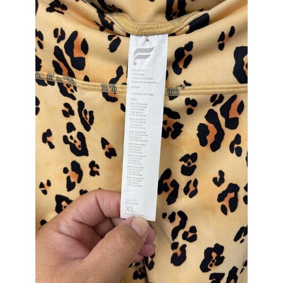 Fabletics Powerhold Leopard Print On-The-Go High-Waisted Leggings Size XL - Picture 7 of 8
